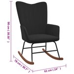 vidaXL Chaise à bascule Noir Velours