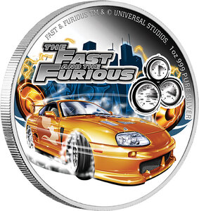 Pièce de monnaie en Argent 2 Dollars g 31.1 (1 oz) Millésime 2023 Celebrities FAST AND FURIOUS
