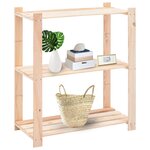 vidaXL Étagères de rangement à 3 niveaux 3 Pièces 80x38x90 cm Pin 150 kg
