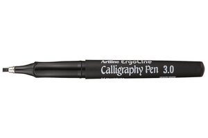 Marqueur 'calligraphy pen' pointe 3 mm noir x 12 artline