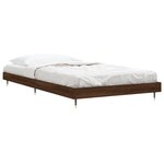 vidaXL Cadre de lit sans matelas chêne marron 90x190cm bois ingénierie