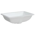 vidaXL Évier salle de bain blanc rectangulaire céramique