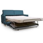 Hexagone - Canapé convertible 3 places - Tissu Bleu pétr- 182 x 98 x 82 cm - Larry