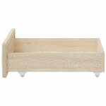 vidaXL Tiroirs de lit 2 Pièces crème bois d'ingénierie et tissu
