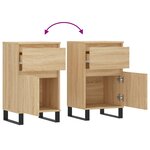 vidaXL Buffets 2 Pièces chêne sonoma 40x35x70 cm bois d'ingénierie