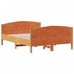 vidaXL Cadre de lit sans matelas cire marron 120x200cm bois pin massif