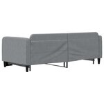 vidaXL Lit de jour avec lit gigogne gris clair 90x190 cm tissu