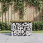 vidaXL Banc de jardin design gabion 63x31 5x42 cm bois de pin imprégné
