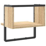 vidaXL Étagère murale avec barre chêne sonoma 30x25x30 cm