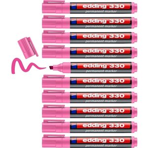 Marqueur Permanent 330 Rose Pointe Biseau 1-5 mm x 10 EDDING