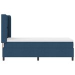 vidaXL Lit de Printemps avec Matelas & Lumière LED en Bleu  80x200 cm  Tissu