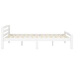vidaXL Cadre de lit Blanc Bois de pin massif 120x200 cm