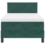 vidaXL Lit Box Spring avec matelas vert foncé 100x200 cm velours
