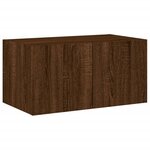 vidaXL Unités murales TV avec LED 4 Pièces chêne marron bois d'ingénierie