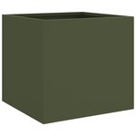 vidaXL Jardinière vert olive 32x30x29 cm acier laminé à froid