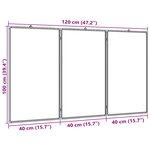vidaXL Tableau blanc magnétique pliable 120x100x1 7 cm aluminium