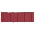 vidaXL Coussin de chaise longue rouge bordeaux 200x50x3cm tissu oxford