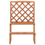 vidaXL Support de plantes et treillis 70x42x115cm Bois de sapin massif