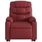 vidaXL Fauteuil inclinable de massage Rouge bordeaux Similicuir