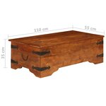 vidaXL Table basse Bois d'acacia solide avec finition miel 110x55x35cm
