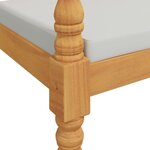 vidaXL Banc Batavia avec coussin 150 cm Bois de teck massif