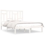 vidaXL Cadre de lit Blanc Bois de pin massif 200x200 cm