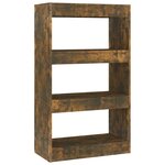 vidaXL Bibliothèque/Séparateur de pièce Chêne fumé Bois d'ingénierie