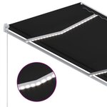 vidaXL Auvent manuel rétractable avec LED 350x250 cm Anthracite