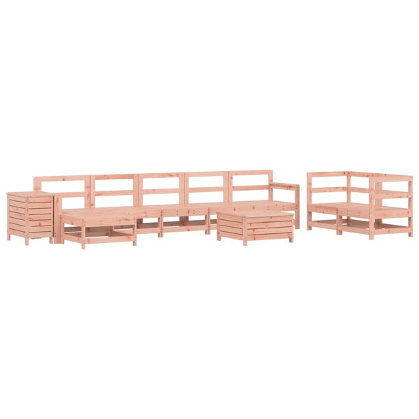 vidaXL Salon de jardin 10 Pièces bois massif sapin de douglas