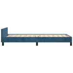 vidaXL Cadre de lit avec tête de lit Bleu foncé 90x200 cm Velours