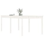 vidaXL Table de jardin blanc 203 5x100x76 cm bois massif de pin