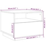 vidaXL Table basse avec lumières LED blanc 50x49x40 cm