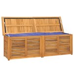 vidaXL Boîte de rangement jardin et sac 175x50x55 cm bois massif teck