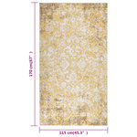 vidaXL Tapis à tissage plat d'extérieur 115x170 cm Jaune