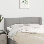 vidaXL Tête de lit avec oreilles Gris clair 147x23x78/88 cm Tissu