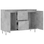 vidaXL Buffet gris béton 104x35x70 cm bois d'ingénierie