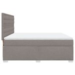 vidaXL Sommier à lattes de lit avec matelas Taupe 180x200 cm Tissu