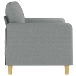 vidaXL Canapé à 2 places Gris clair 120 cm Tissu