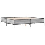 vidaXL Cadre de lit sonoma gris 180x200 cm bois d'ingénierie et métal