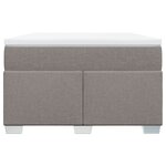 vidaXL Sommier à lattes de lit avec matelas Taupe 120x200 cm Tissu