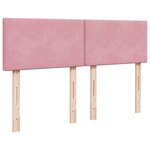 vidaXL Sommier à lattes de lit avec matelas Rose 160x200 cm Velours