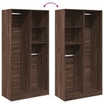 vidaXL Garde-robe chêne marron 100x50x200 cm bois d'ingénierie