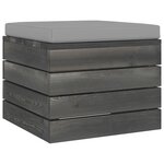 vidaXL Salon palette de jardin 2 Pièces avec coussins Bois de pin massif