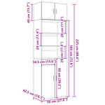 vidaXL Armoire de rangement chêne sonoma 70x42 5x225 cm