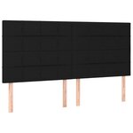vidaXL Sommier à lattes de lit avec matelas Noir 200x200 cm Tissu