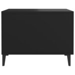 vidaXL Tables basses avec pieds en métal 2 Pièces Noir 50x50x40 cm