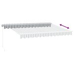 vidaXL Auvent manuel rétractable avec LED anthracite blanc 350x250 cm