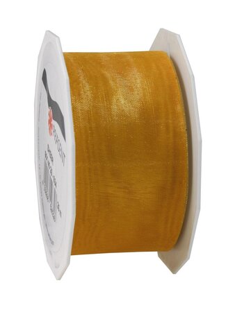 Organza sheer 25-m-rouleau 40 mm jaune soleil