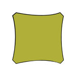 Perel Voile d'ombrage  hydrofuge  5 x 5 m  160 g/m²  polyester  carré  vert lime