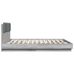 vidaXL Cadre de lit tête de lit et lumières LED sonoma gris 200x200 cm